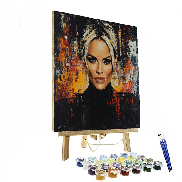 Charlize Theron: Elegance Amidst Atomic Fury - DIY Painting By Numbers Kit