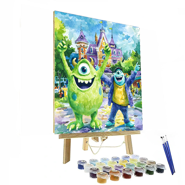 Monsters University Mike and Sulley's School Days - Disney Inspired DIY Painting By Numbers Kit