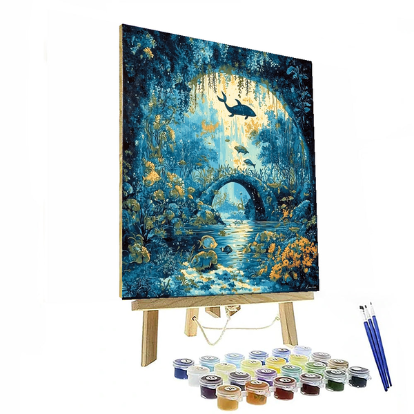 Henri Rousseau Inspired Underwater Symphony - DIY Painting By Numbers Kit