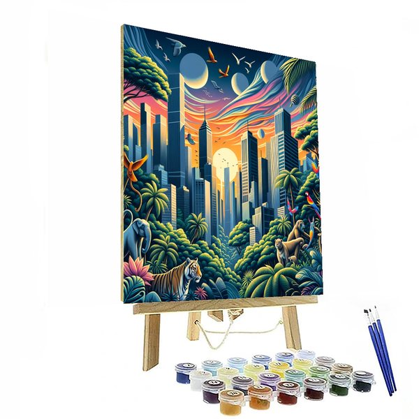 Henri Rousseau Inspired Urban Jungle - DIY Painting By Numbers Kit