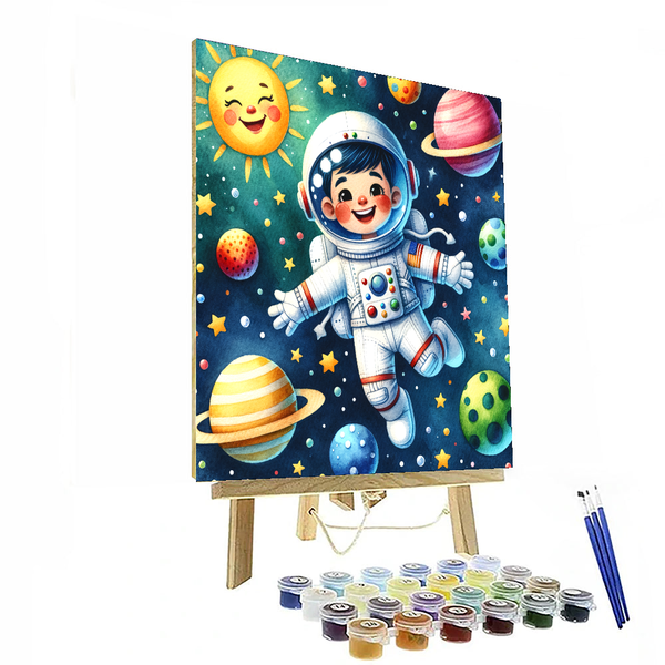 Adventurous Astronaut - Space Explorer - DIY Painting By Numbers Kit