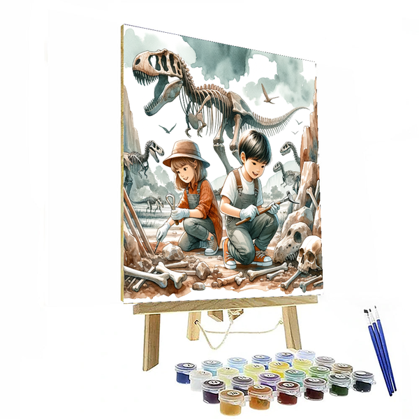 Dinosaur Adventure Quest - DIY Painting By Numbers Kit