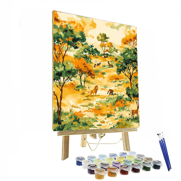 Lion King Simba Safari - Disney Inspired DIY Painting By Numbers Kit