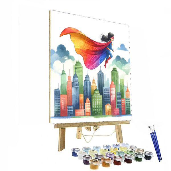 Superhero in Training - DIY Painting By Numbers Kit