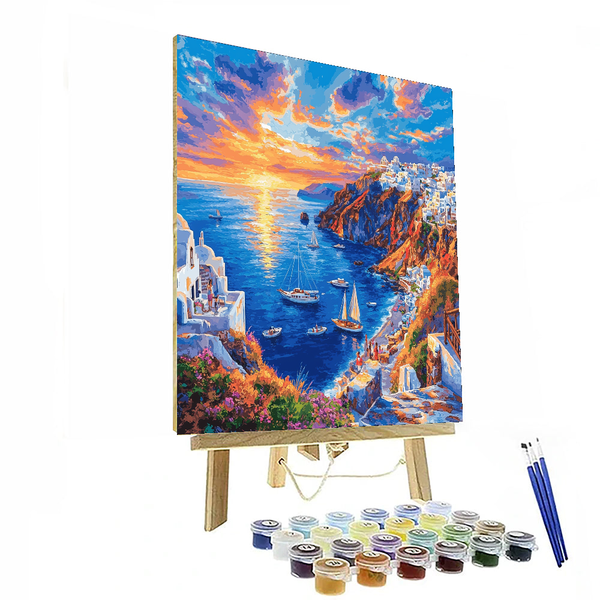 Santorini's Caldera - DIY Painting By Numbers Kit