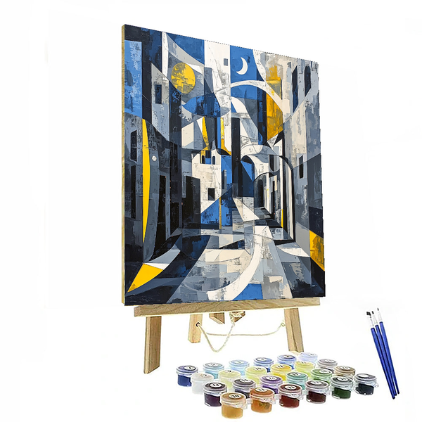 Pablo Picasso Inspired Cubist Cityscape Wonder - DIY Painting By Numbers Kit