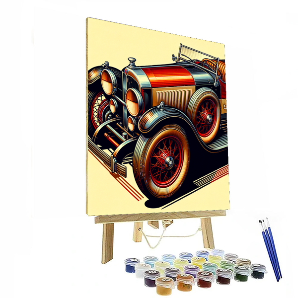 Picasso Inspired Vintage Roadster - DIY Painting By Numbers Kit