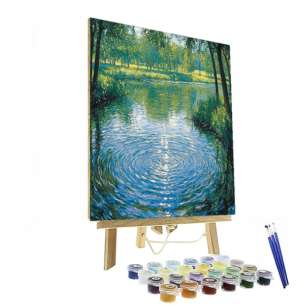 Von Claude Monet inspirierte strahlende Reflexionen – Malen nach Zahlen-Set zum Selbermachen