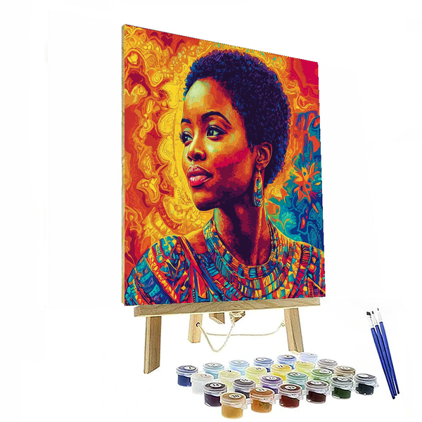 Lupita Nyong'o: Illuminating the Cinematic Pathway - DIY Painting By Numbers Kit