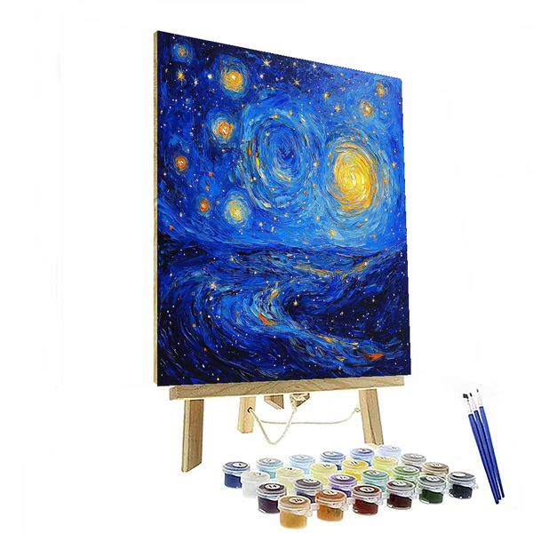 Vincent van Gogh Inspired Celestial Landscapes - DIY Painting By Numbers Kit