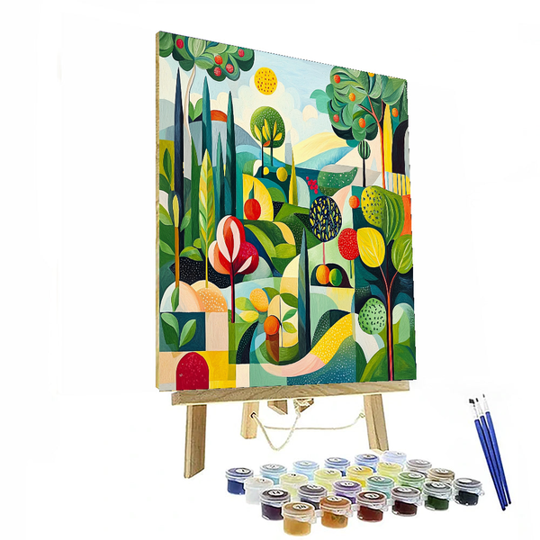 Pablo Picasso Inspired Cubist Garden of Eden - DIY Painting By Numbers Kit