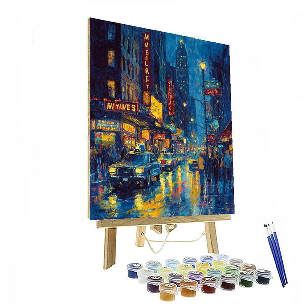 Edward Hopper Inspired City of Lights - DIY Painting By Numbers Kit