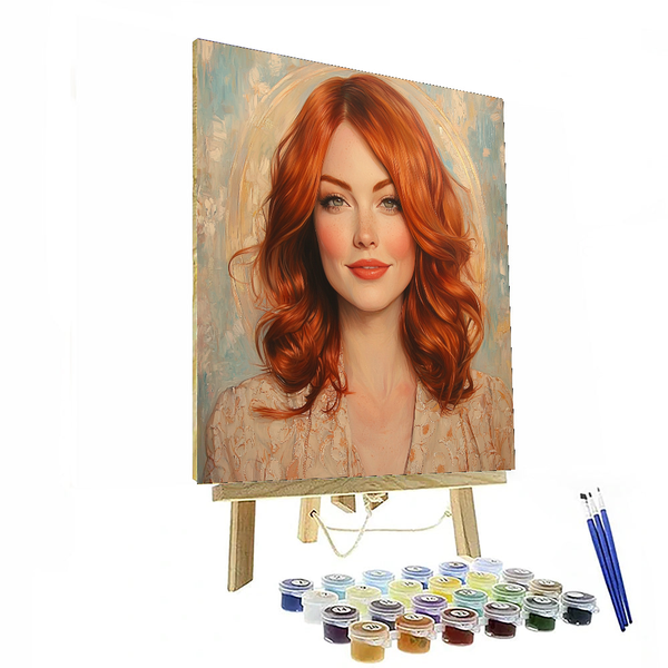 Emma Stone: The Chameleonic Muse of Modern Cinema - DIY Painting By Numbers Kit