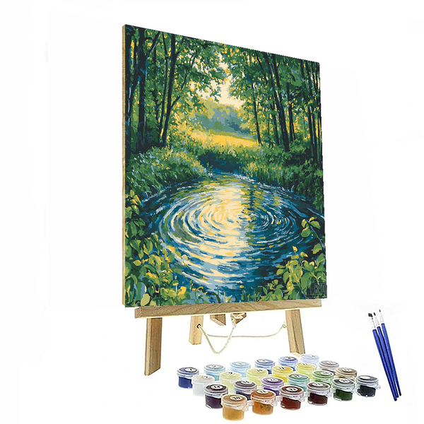 Claude Monet Inspired Bubbling Brook - DIY Painting By Numbers Kit