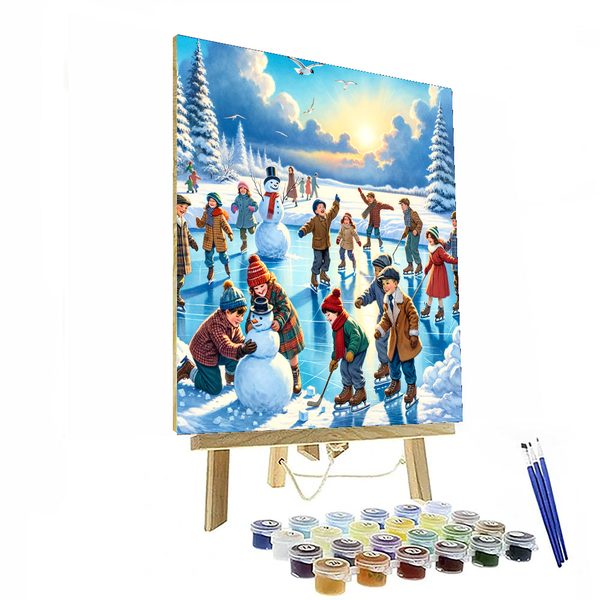 Joyful Winter Games - DIY Painting By Numbers Kit