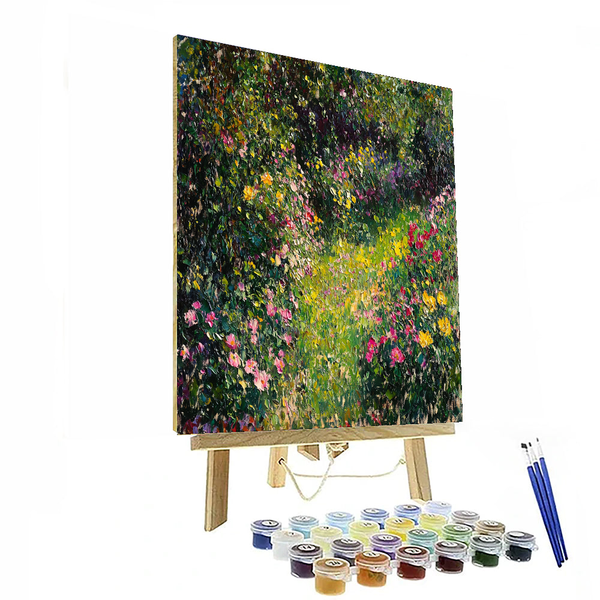 Monets Garten in Giverny, inspiriert von Claude Monet – Malen nach Zahlen-Set zum Selbermachen