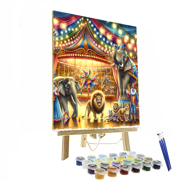 Colorful Animal Circus - DIY Painting By Numbers Kit