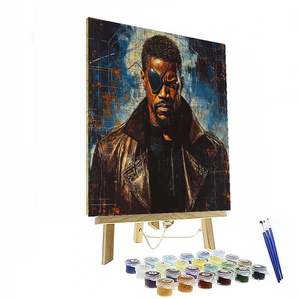 Samuel L. Jackson: The Unyielding Fury of Nick - DIY Painting By Numbers Kit