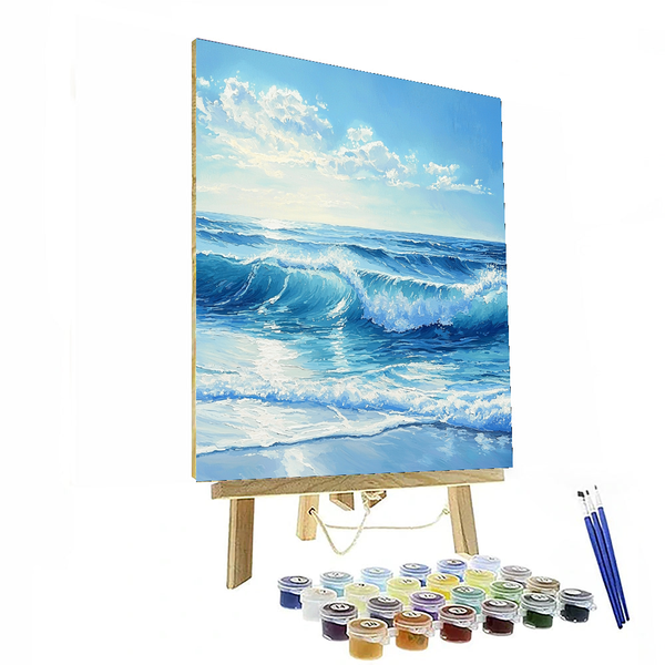 Gelassenheit in Blau, inspiriert von Monet – Malen nach Zahlen-Set zum Selbermachen