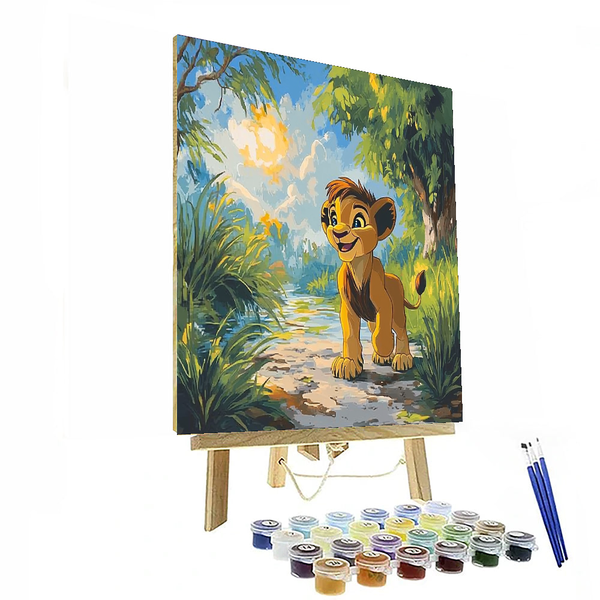 Simba Dschungel Safari Zimmer Akzent - Disney inspiriert DIY Malen nach Zahlen Kit