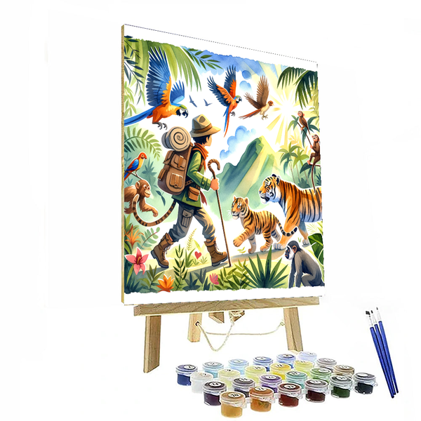 Jungle Safari Explorers - DIY Painting By Numbers Kit