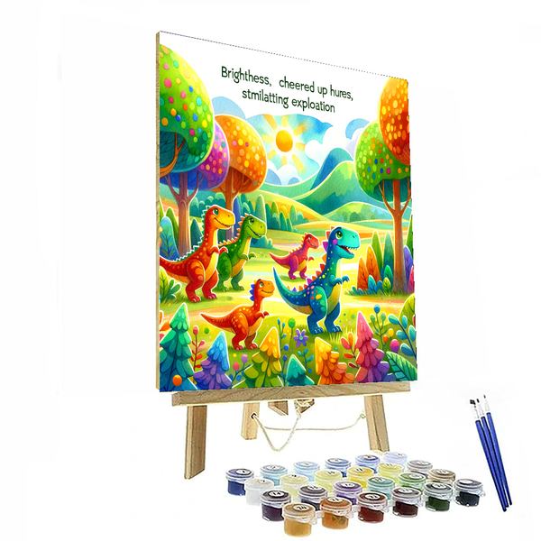 Daring Dino Race - DIY Painting By Numbers Kit