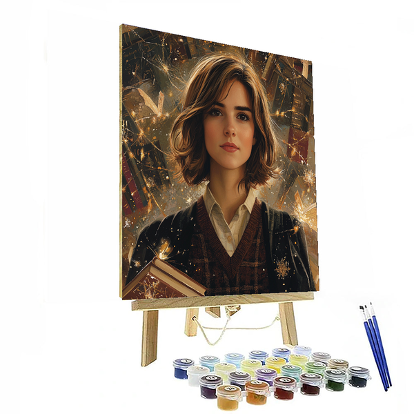 Emma Watson: Enchanting Minds with Hermione's Wisdom - DIY Painting By Numbers Kit