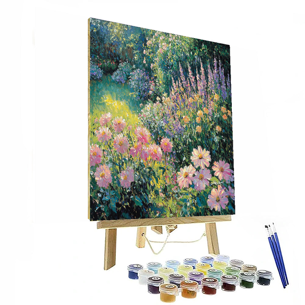 Monet Inspired Floral Embrace - DIY Painting By Numbers Kit