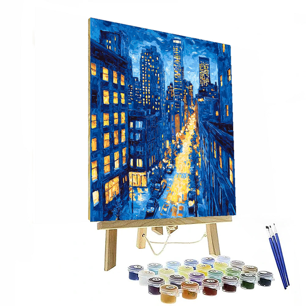 Edward Hopper Inspired Dancing Lights - DIY Painting By Numbers Kit