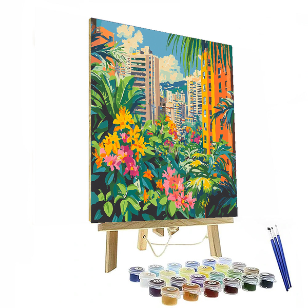 Rousseau Inspired Vibrant Urban Jungle - DIY Painting By Numbers Kit