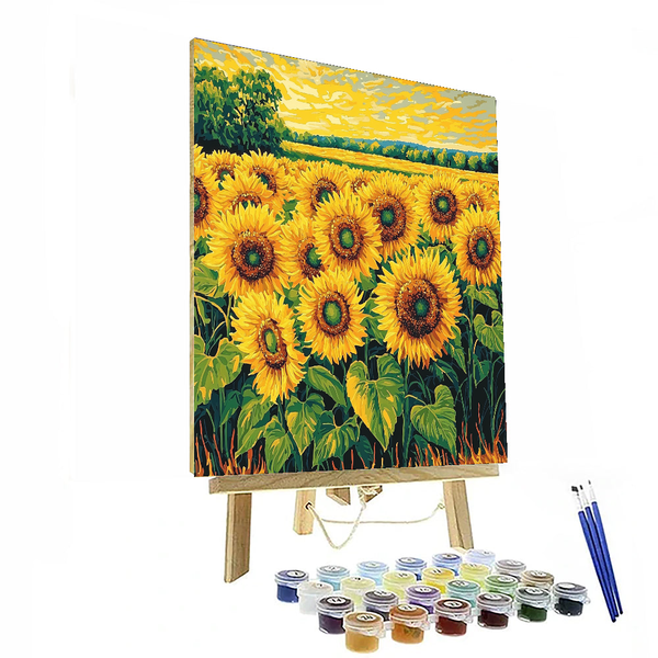 Sonnenblumentraum, inspiriert von Van Gogh – Malen nach Zahlen zum Selbermachen