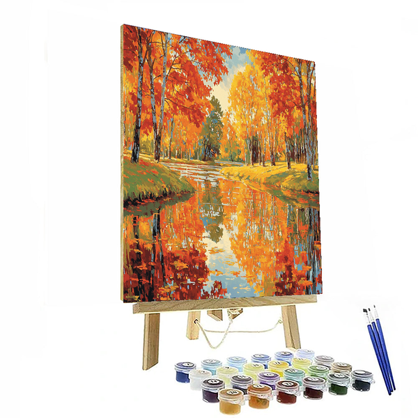 Herbstliche Gelassenheit, inspiriert von Monet – Malen nach Zahlen zum Selbermachen