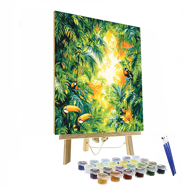 Henri Rousseau Inspired Jungle Rhythms - DIY Painting By Numbers Kit