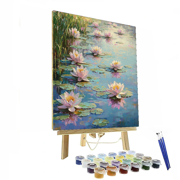 Claude Monet Inspired Water Lilies Serenity - DIY Painting By Numbers Kit