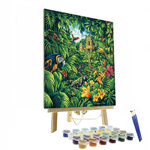 Henri Rousseau Inspired Animal Kingdom - DIY Painting By Numbers Kit