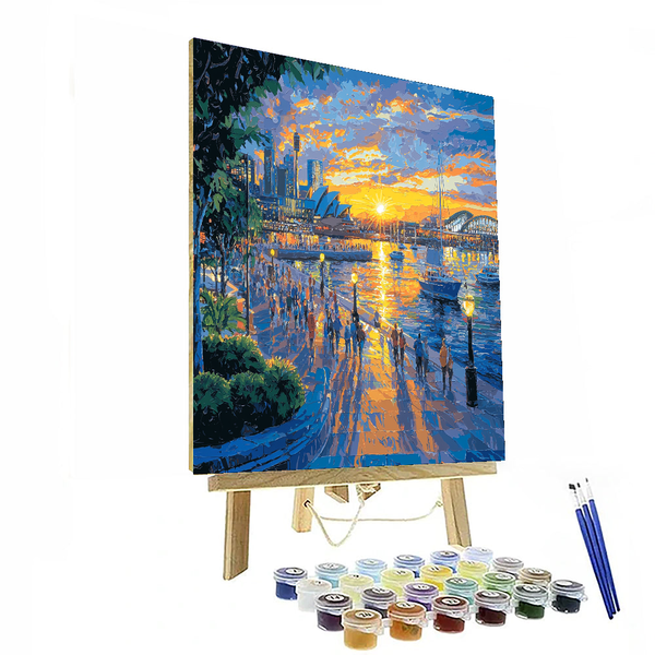 Darling Harbour - Sydney, Australia - DIY Painting By Numbers Kit