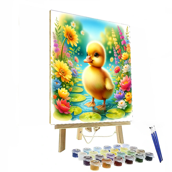 Adorable Baby Duck - DIY Painting By Numbers Kit