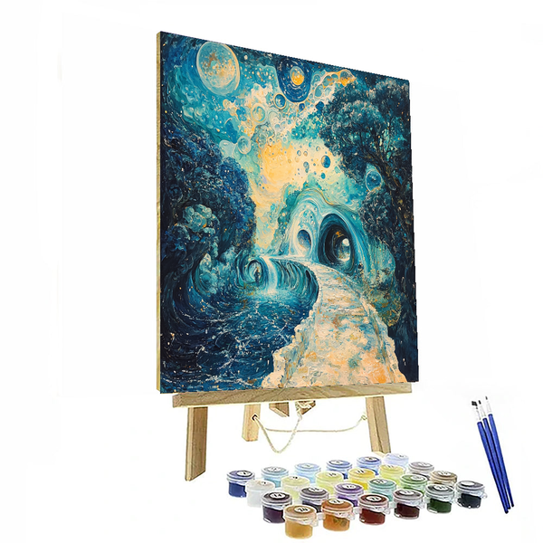 Salvador Dali Inspired Surreal Underwater Fantasy - DIY Painting By Numbers Kit