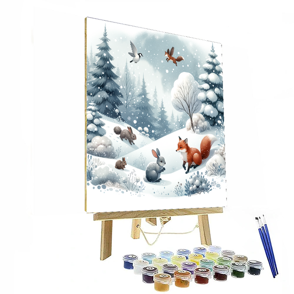 Winter Wonderland Critters - Malen nach Zahlen Set zum Selbermachen