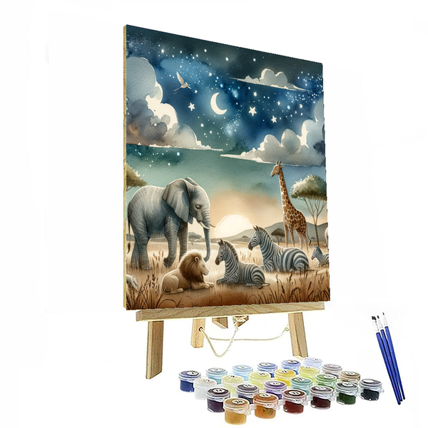 Sweet Dreams Safari - DIY Painting By Numbers Kit