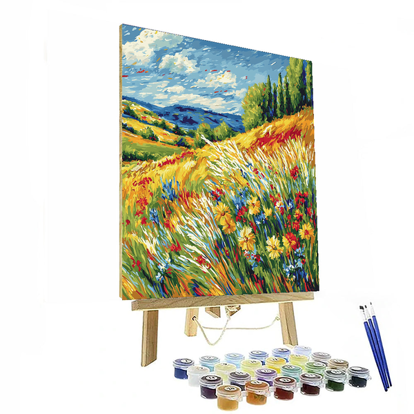 Von Vincent van Gogh inspirierte Farben des Windes – Malen nach Zahlen-Set zum Selbermachen