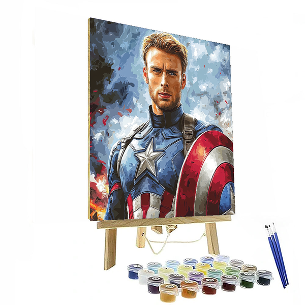 Chris Evans: The Noble Captain America Unveiled - DIY Painting By Numbers Kit