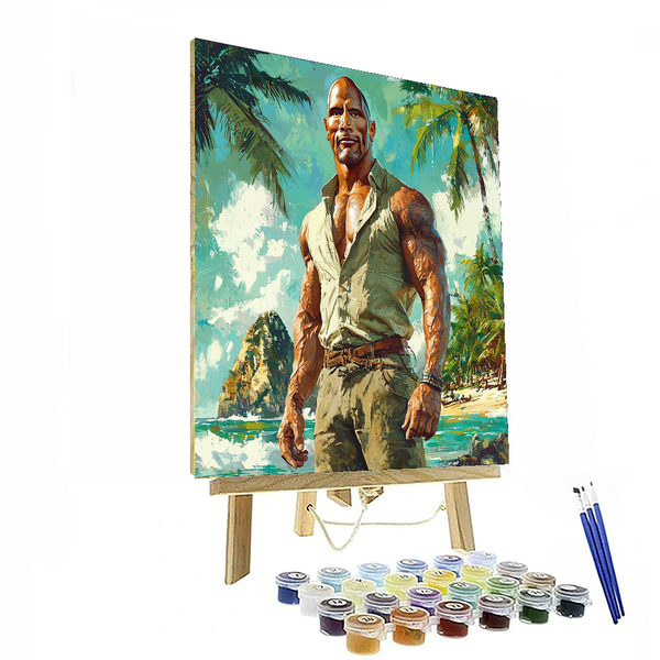 Dwayne Johnson: The Rock's Titan of Versatility - DIY Painting By Numbers Kit