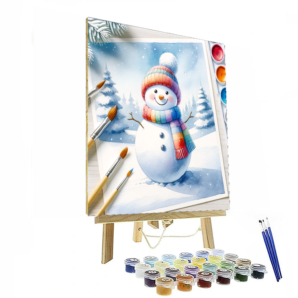 Sunny Snowman - DIY Painting By Numbers Kit