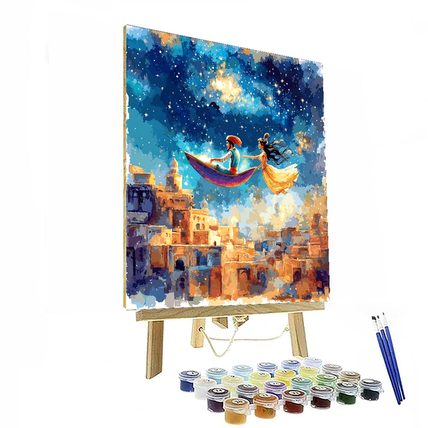 Aladdin's Magic Carpet Adventure Decor - Disney Inspired DIY Painting By Numbers Kit