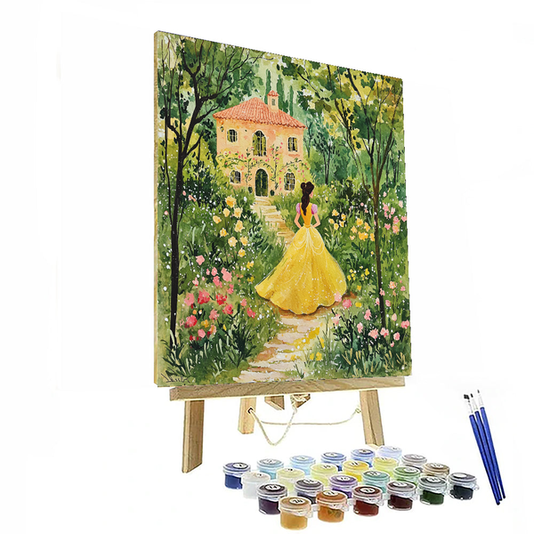 Belle's Enchanted Garden - Disney Inspired DIY Painting By Numbers Kit