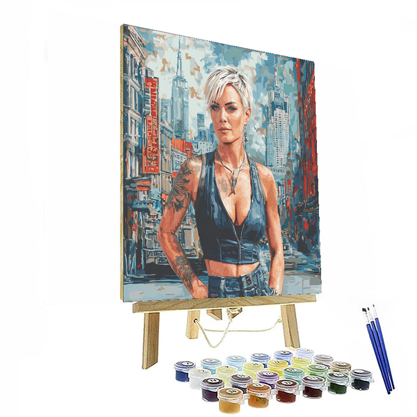 Charlize Theron: The Fearless Atomic Blonde - DIY Painting By Numbers Kit