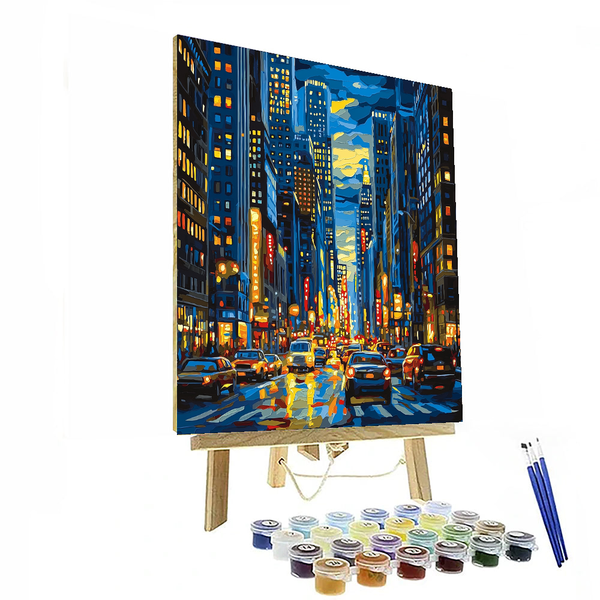 Edward Hopper Inspired Urban Rhythms - DIY Painting By Numbers Kit