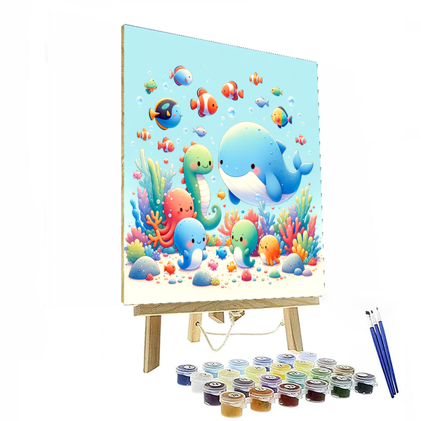 Friendly Ocean Creatures - DIY Painting By Numbers Kit