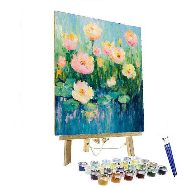 Von Claude Monet inspirierte, wunderliche Blumensymphonie – Malen nach Zahlen zum Selbermachen